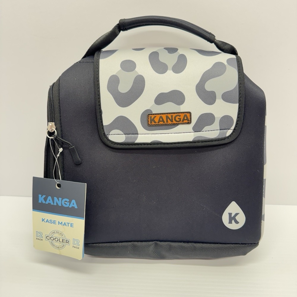 KANGA Kase Mate Insulated Cooler Bag 12 Pack, Fits 12 Cans Black/Gray Camo